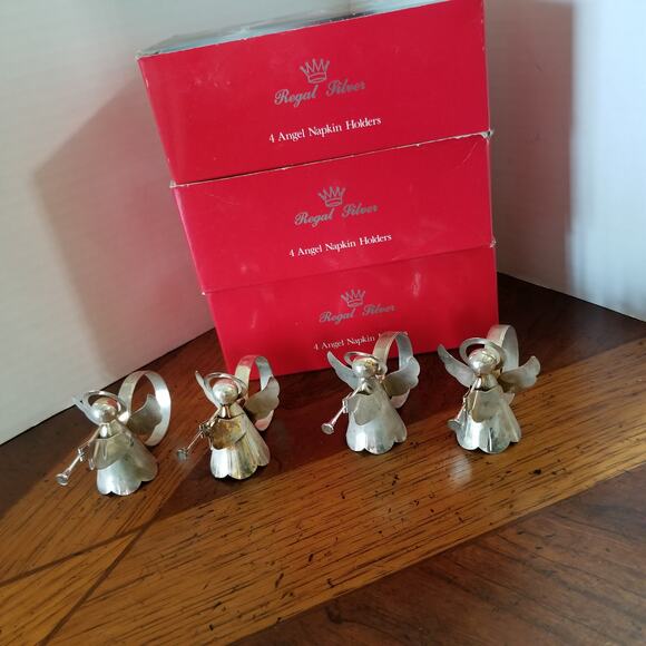 Twelve Regal silver plated style 8516.1 angel napkin holders - Picture 14 of 16